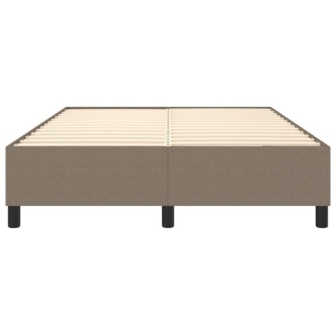 ŁÓŻKO KONTYNENTALNE TAUPE OBITE TKANINĄ 140X190CM
