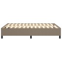 ŁÓŻKO KONTYNENTALNE TAUPE OBITE TKANINĄ 140X190CM