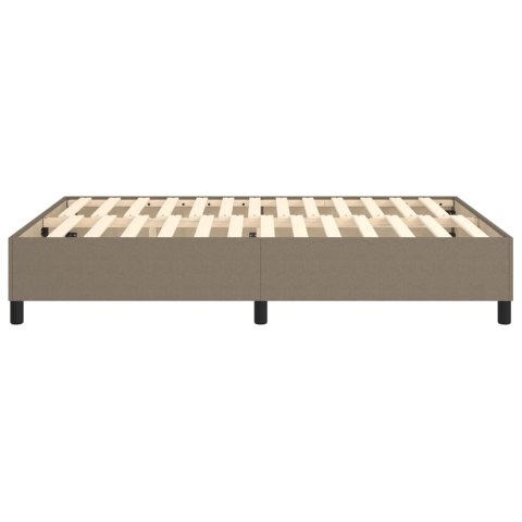 ŁÓŻKO KONTYNENTALNE TAUPE OBITE TKANINĄ 140X190CM