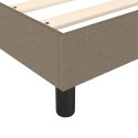 ŁÓŻKO KONTYNENTALNE TAUPE OBITE TKANINĄ 140X190CM