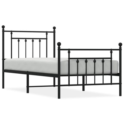 METALOWA RAMA ŁÓŻKA CZARNA 90X200CM