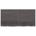 PÓŁKA, CIEMNOBRĄZOWA, 120X60X(2-4) CM, WYKOŃCZONE DREWNO DĘBOWE