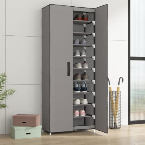 SZAFKA NA BUTY SZARA 60X30X166CM MATERIAŁOWA