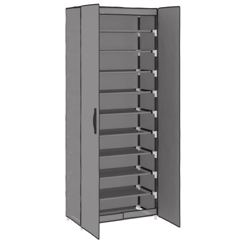 SZAFKA NA BUTY SZARA 60X30X166CM MATERIAŁOWA