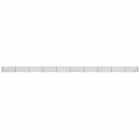 OGRODZENIE Z SIATKI ZE STOPAMI SŁUPKÓW ANTRACYTOWE 0,8X25M