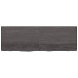 PÓŁKA CIEMNOSZARA 180X60X6CM WYKOŃCZONE DREWNO DĘBOWE