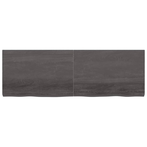 PÓŁKA CIEMNOSZARA 180X60X6CM WYKOŃCZONE DREWNO DĘBOWE