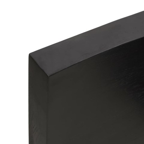 PÓŁKA CIEMNOSZARA 180X60X6CM WYKOŃCZONE DREWNO DĘBOWE