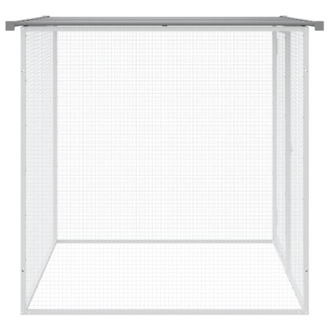 KLATKA DLA KURCZĄT Z DACHEM JASNOSZARA 103X98X90CM STAL