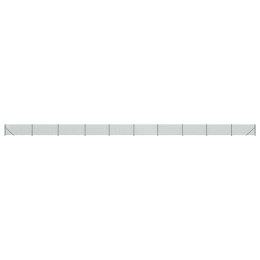 OGRODZENIE Z SIATKI ZE STOPAMI SŁUPKÓW ZIELONE 0,8X25M