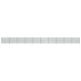 OGRODZENIE Z SIATKI ZE STOPAMI SŁUPKÓW ZIELONE 1,8X25M