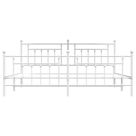 METALOWA RAMA ŁÓŻKA BIAŁA 200X200CM