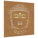 OGRODOWA DEKORACJA ŚCIENNA 55X55CM STAL KORTENOWSKA BUDDA
