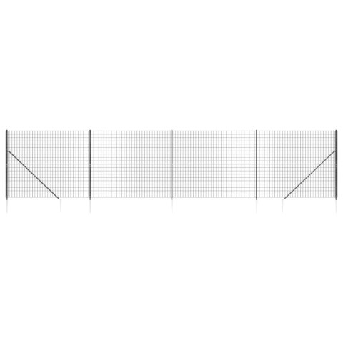 OGRODZENIE Z SIATKI Z KOTWAMI ANTRACYTOWE 1,6X10M