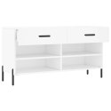 ŁAWKA Z MIEJSCEM NA BUTY BIAŁA 102X35X55CM