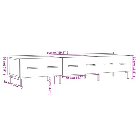 SZAFKA POD TV BIAŁA 150X36X30CM