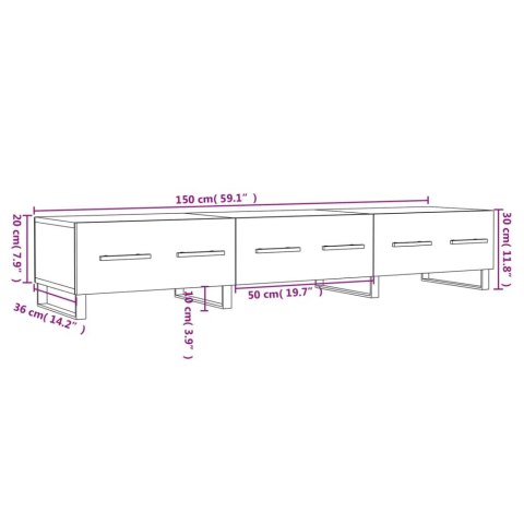 SZAFKA POD TV BIAŁA 150X36X30CM