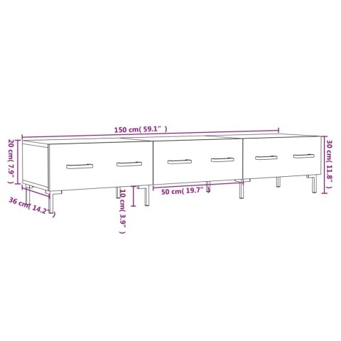 SZAFKA POD TV CZARNA 150X36X30CM