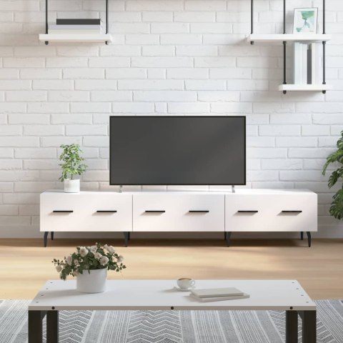 SZAFKA POD TELEWIZOR POŁYSK BIAŁA 150X36X30CM