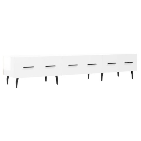 SZAFKA POD TELEWIZOR POŁYSK BIAŁA 150X36X30CM