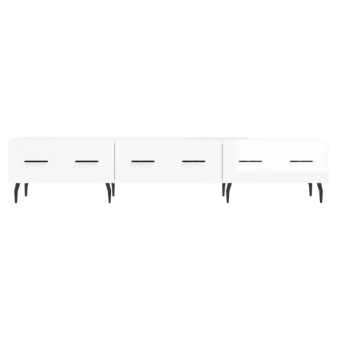 SZAFKA POD TELEWIZOR POŁYSK BIAŁA 150X36X30CM