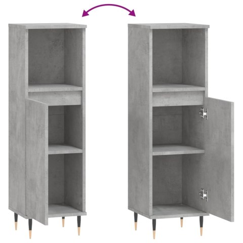 SZAFKA ŁAZIENKOWA SZAROŚĆ BETONU 30X30X100CM