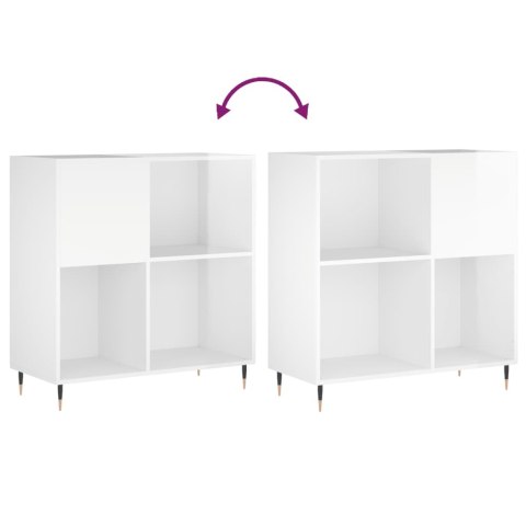 SZAFKA NA PŁYTY POŁYSK BIAŁA 84,5X38X89CM