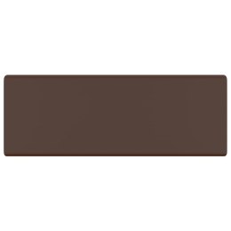 KWADRATOWA UMYWALKA Z PRZELEWEM MATOWA CIEMNOBRĄZOWA 41X41CM