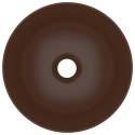 UMYWALKA ŁAZIENKOWA CERAMICZNA CIEMNOBRĄZOWA OKRĄGŁA