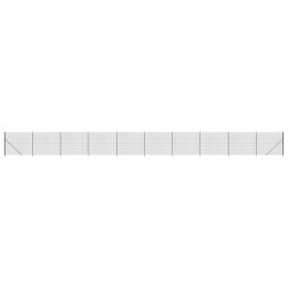 OGRODZENIE Z SIATKI ZE STOPAMI SŁUPKÓW ANTRACYTOWE 1,6X25M