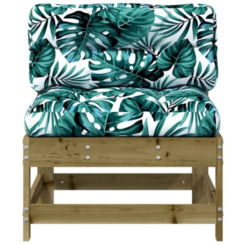 SIEDZISKO ŚRODKOWE Z PODUSZKAMI IMPREGNOWANE DREWNO SOSNOWE