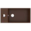 UMYWALKA Z OTWOREM PRZELEWOWYM CERAMIKA CIEMNOBRĄZOWA