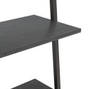 REGAŁ DRABINA Z 4 PÓŁKAMI CZARNY 64X34X1505CM