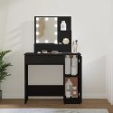 TOALETKA Z OŚWIETLENIEM LED CZARNA 86,5X35X136CM