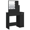 TOALETKA Z OŚWIETLENIEM LED CZARNA 86,5X35X136CM
