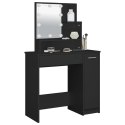 TOALETKA Z OŚWIETLENIEM LED CZARNA 86,5X35X136CM