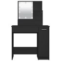 TOALETKA Z OŚWIETLENIEM LED CZARNA 86,5X35X136CM