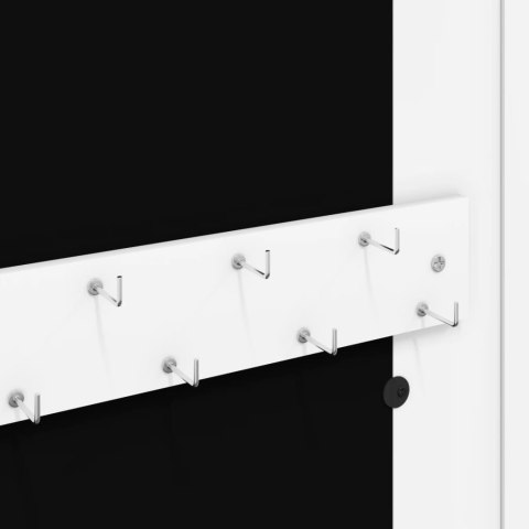 WISZĄCA SZAFKA NA BIŻUTERIĘ Z LUSTREM BIAŁA 30X8,5X67CM