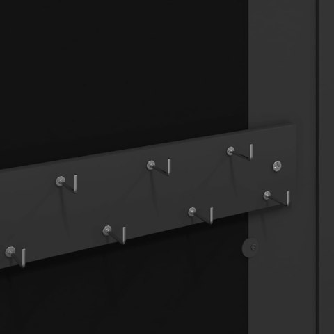 WISZĄCA SZAFKA NA BIŻUTERIĘ Z LUSTREM CZARNA 30X8,5X67CM