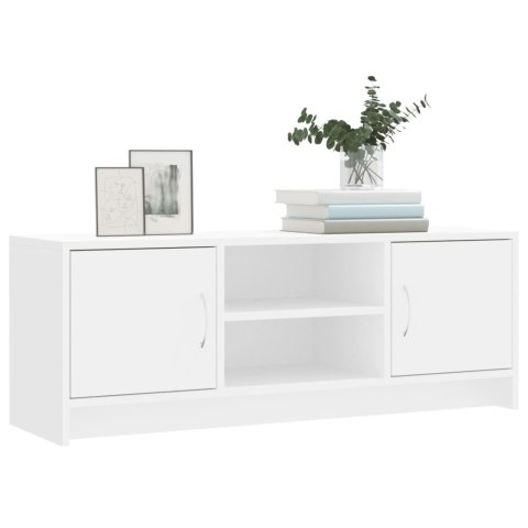 SZAFKA POD TV, BIAŁA, 102X30X37,5 CM, MATERIAŁ DREWNOPOCHODNY