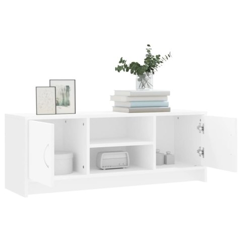 SZAFKA POD TV, BIAŁA, 102X30X37,5 CM, MATERIAŁ DREWNOPOCHODNY