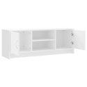 SZAFKA POD TV, BIAŁA, 102X30X37,5 CM, MATERIAŁ DREWNOPOCHODNY