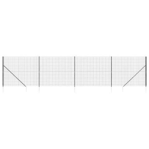 OGRODZENIE Z SIATKI Z KOTWAMI ANTRACYTOWE 1,6X10M
