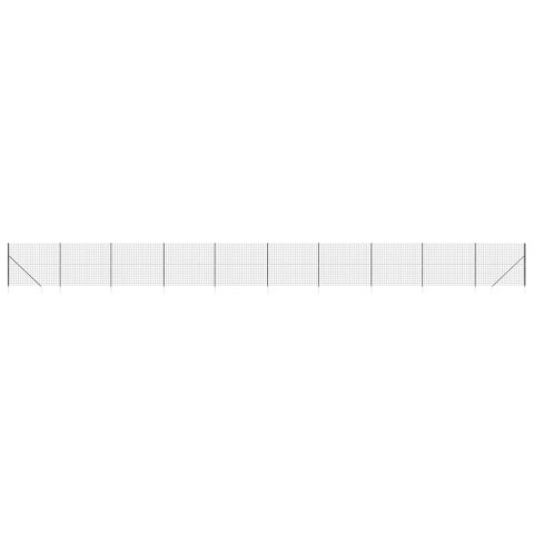 OGRODZENIE Z SIATKI Z KOTWAMI ANTRACYTOWE 1,6X25M