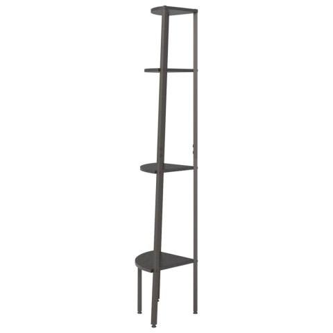 REGAŁ NAROŻNY 4 PÓŁKI CZARNY 45,5X31,5X150CM