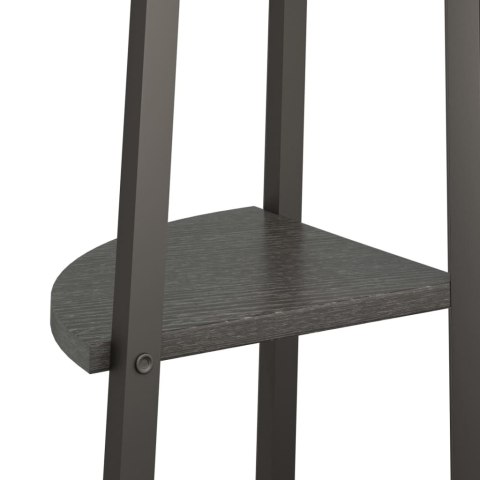 REGAŁ NAROŻNY 4 PÓŁKI CZARNY 45,5X31,5X150CM