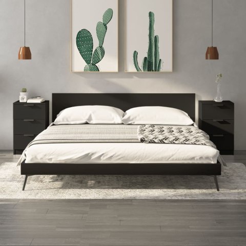 SZAFKI NOCNE 2 SZT CZARNE 40X36X65CM