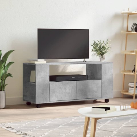 SZAFKA POD TV, SZAROŚĆ BETONU, 102X34,5X43 CM