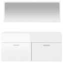 SZAFKA ŁAZIENKOWA Z LUSTREM BIAŁA POŁYSK
