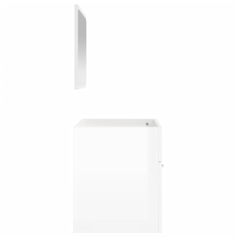 SZAFKA ŁAZIENKOWA Z LUSTREM BIAŁA POŁYSK